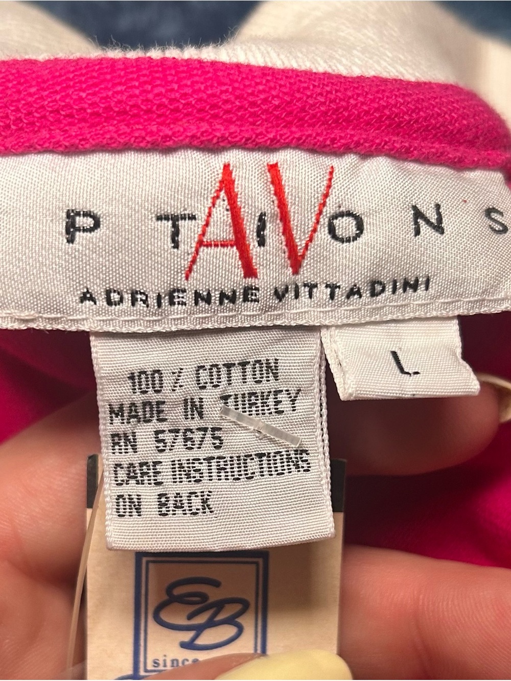 Vintage 90s Adrienne Vittadini NWT Hot Pink Colorblock Cardigan - Picture 5 of 7
